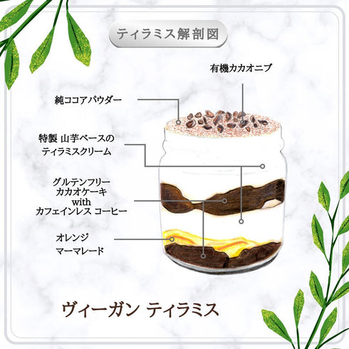 ヴィーガンティラミス 6個セット/グルテンフリー・無添加・乳製品白砂糖不使用